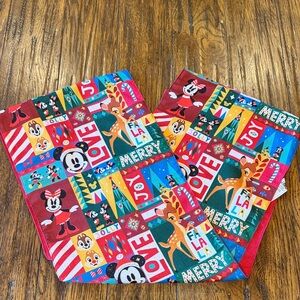Disney Parks Mickey,Minnie, Chip & Dale, Bambi CHRISTMAS Holiday Table runner!
